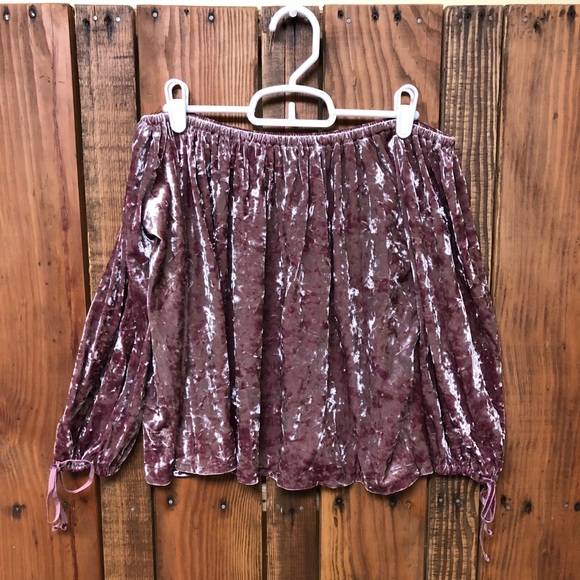 American Eagle size small pink off the shoulder top - Picture 4 of 8